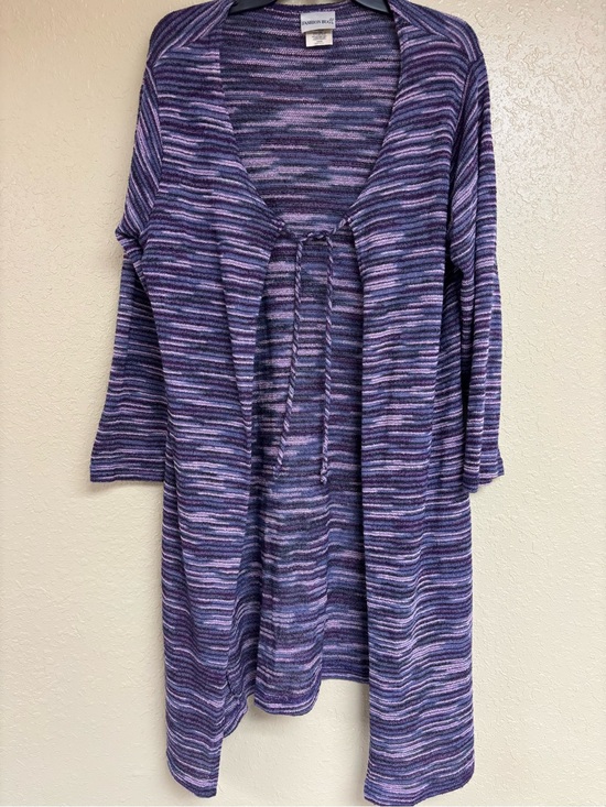 Fashion Bug Sweaters - Fashion Bug Purple and Lavender Striped Knit Top